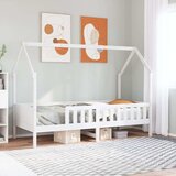  Okvir dječjeg kreveta s kućicom bijeli 90 x 200 cm od borovine | shoptok.hr