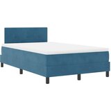  LED Box Spring Krevet s madracem Plava 120 x 190 cm Baršun | shoptok.hr