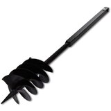 vidaXL Jeklen spiralni vrtalni sveder za zemljo z ročajem 180 mm črne barve, (21366925) | Shoptok.si