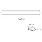  led tehničko linearno svetlo voliter LED/20/28/36W/230V 120 cm IP65 belo | Eponuda.com