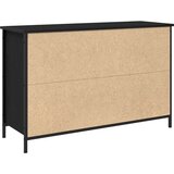 vidaXL TV omara črn hrast 101x35x65 cm inženirski les in kovina | Shoptok.si