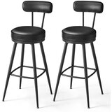 Songmics Set barskih stolov 2 kosa 57x57x101 cm črna, (5000302494) u