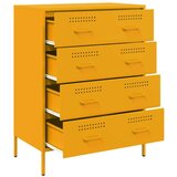 vidaXL Komoda gorčično rumena 68x39x89 cm jeklo | Shoptok.si