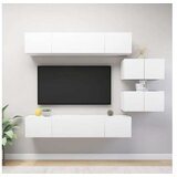  Komplet TV omaric 6-delni bela iverna plošča | Shoptok.si