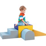 HOMCOM Komplet gradbenih kock, 4 kosi, penaste gradbene kocke, gradbena igrača za otroke, stare od 1 do 3 let, (5000242792) Cene