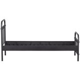 WOOOD Črna postelja z letvenim dnom 90x200 cm Moos – | Shoptok.si
