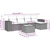 vidaXL 6-dijelni set vrtnih sofa od poliratana s jastucima smeđi | shoptok.hr