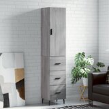 vidaXL Visoka komoda siva sonome 34,5x34x180 cm od konstruiranog drva Cijene