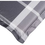  Jastuk za ležaljku sivi karirani 200 x 60 x 3 cm tkanina Oxford | shoptok.hr