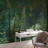  Foto tapeta - Green abstraction in the forest - fern leaves in the trunks with patterns 490x350 | shoptok.hr