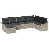  Set vrtnih kauča od 8 komada s jastučićima svjetlosive boje poli ratana | shoptok.hr