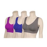 Aire Bra Set 3 ženska grudnjaka ljubičasti, plavi i sivi Cene