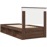  Krevetna konstrukcija s uzglavljem Smeđi hrast 90 x 190 cm | shoptok.hr