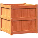 Furnova Vrtno cvetlično korito voščeno rjavo 60x60x60 cm trdna borovina, (21921369) | Shoptok.si