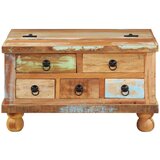 Klubska mizica iz predelanega lesa 70x70x38 cm | Shoptok.si