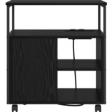 vidaXL Pisarniška omara Črni hrast 60 x 46 x 67 cm Konstruiran les | Shoptok.si