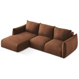 Makamii Sklopiva kutna garnitura boja terakote (s lijevim kutom/s ležaljkom) Leila – | shoptok.hr