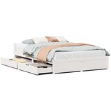 vidaXL Okvir kreveta bez madraca bijeli 135 x 190 cm masivna borovina | shoptok.hr