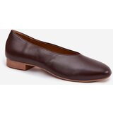 Boto Women's Ballerinas Made of Eco Leather Flat Heel Brown Olyssia Cene