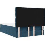  Ottoman krevet s madracima i LED diodama tamnoplavi 140x200 cm baršun | shoptok.hr