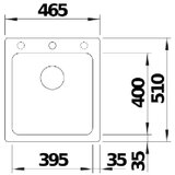 Blanco NAYA 45 CRNA 465x510/200 mm | ePonuda.com