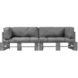  2-dijelni set vrtnih sofa od paleta od borovine s jastucima | Eponuda.com