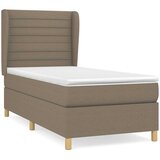  Krevet s oprugama i madracem smeđesivi 90x200 cm od tkanine | shoptok.hr