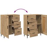 vidaXL Visok predalnik s predalom Umetni hrast 69,5 x 34 x 180 cm | Shoptok.si