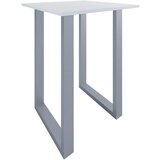 XXXL Barska Miza Xona B, Bela, Srebrna, 80x80 | Shoptok.si