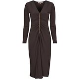 Michael Kors ZIP LS CF RUCH MIDI DRS Smeđa Cijene