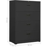 vidaXL arhivska omarica antracitna 90x46x134 cm jeklo | Shoptok.si
