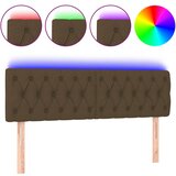 Maison Chic led posteljno vzglavje - vzglavna omarica - nočna omarica temno rjavo 160x7x78/88 cm blago, (21712714) | Shoptok.si