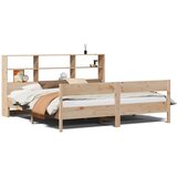 vidaXL Knjižna postelja brez vzmetnice 200x200 cm trdna borovina, (21532496) | Shoptok.si