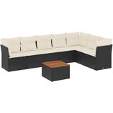  The Living Store Vrtna sedežna garnitura 8-delna z blazinami črn poli ratan - Vrtna Sedežna Garniture, (21446741) | Shoptok.si