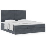 vidaXL Okvir kreveta s madracima tamnosivi 200x200cm baršunasti | shoptok.hr
