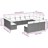  13-dijelni set vrtnih sofa s jastucima smeđi od poliratana | shoptok.hr