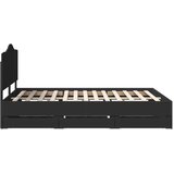  Okvir za krevet Crna 140 x 200 cm Inženjersko Drvo - Crna 140 x 200 cm | shoptok.hr