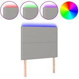 vidaXL LED posteljno vzglavje svetlo sivo 100x5x118/128 cm blago, (20737924) Cene