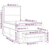 Box spring krevet s madracem crni 80 x 200 cm baršunasti | Eponuda.com