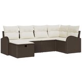 vidaXL Vrtna sedežna garnitura 6 pcs Rjava in krem 234 x 124 x 85 cm, (5000063444) | Shoptok.si