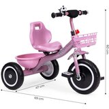 ECO TOYS Tricikl Sa Neklizajućim Rukohvatima, Zvoncem I Korpom, Pink | ePonuda.com