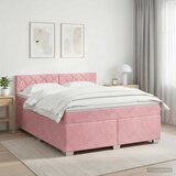  Boxspring krevet s madracem Ružičasta 140 x 200 cm Baršun | shoptok.hr
