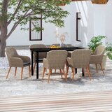  7-dijelni vrtni blagovaonski set s jastucima smeđi | Eponuda.com