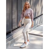 Fasardi Women's ribbed beige cotton leggings TS10 | shoptok.hr