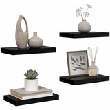  Plutajuće zidne police 4 kom sjajne crne 40 x 23 x 3,8 cm MDF | Eponuda.com