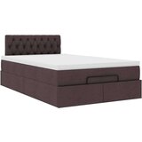 vidaXL Otomanski posteljni okvir z vzmetnico rjav 120x190 cm blago, (21610199) | Shoptok.si