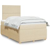 Maison Chic Box spring postelja - Vzmetna postelja z vzmetnico krem 120x190 cm blago SL5233, (21888027) | Shoptok.si