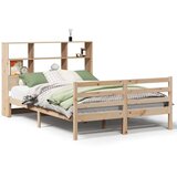 vidaXL Krevet s regalom za knjige bez madraca 120x190 cm od borovine | shoptok.hr