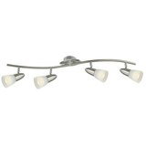 Globo Caleb LED zidna i stropna svjetiljka (12 W, Krom, Opal, Topla bijela, 4 Kom.) | shoptok.hr