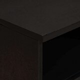 vidaXL Nočna omarica s predalom Črna 40 x 33 x 46 cm Masiven les manga | Shoptok.si